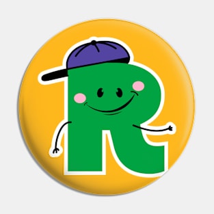 Children's Alphabet Letter R - Playful Initial for Radiant Gifts Pin