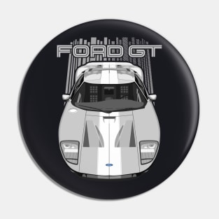 Ford GT-2005-2006-silver and white Pin