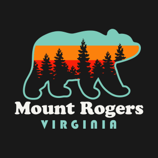 Mount Rogers Virginia Hiking Bear T-Shirt