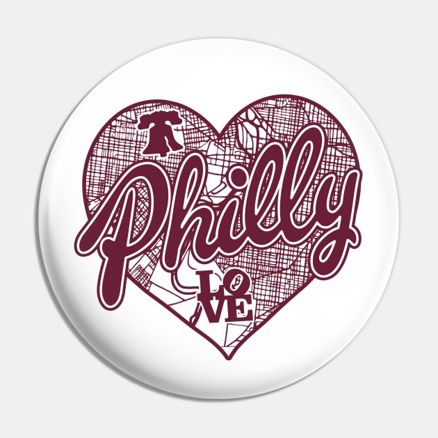  Philadelphia Street Map Liberty Bell Vintage Maroon Philly T- Shirt : Clothing, Shoes & Jewelry