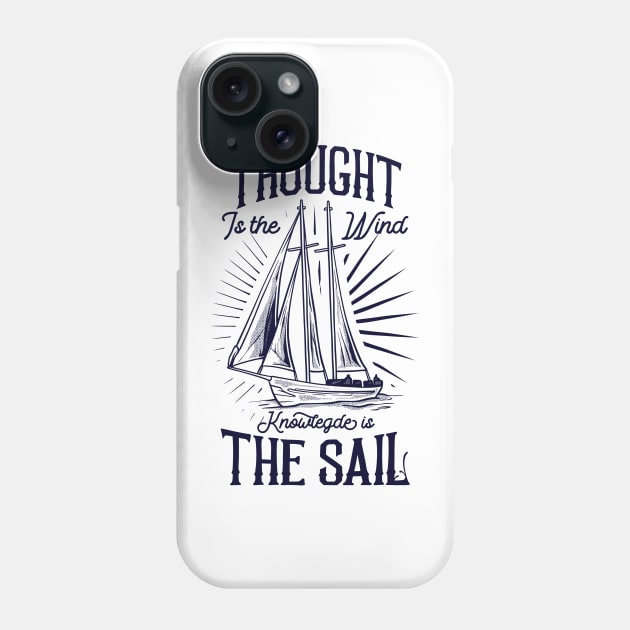 Knowledge is the sail Phone Case by Vintage Division