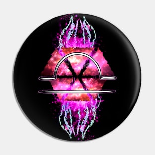 Libra Zodiac - Pink Abstract Pin