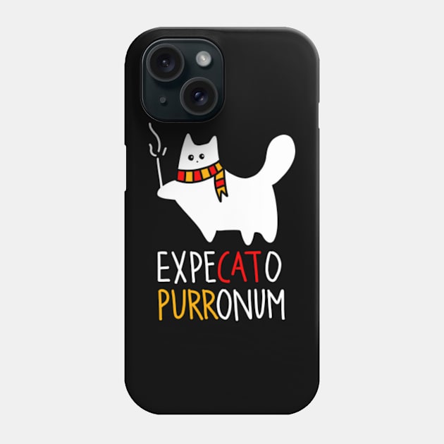 Wizard Cat casts a spell Funny Phone Case by Raywolf