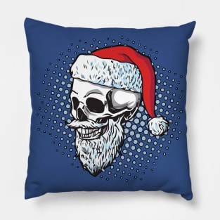 Santa hat Skull Pillow