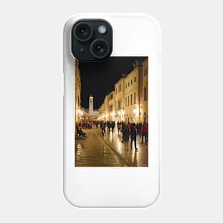 The Dubrovnik Stradun at Night Phone Case