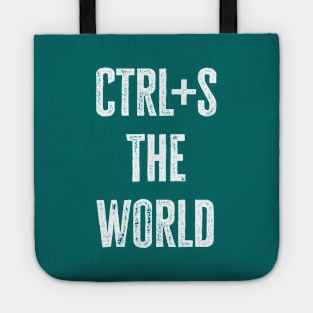 ctrl+s the world (dark) Tote