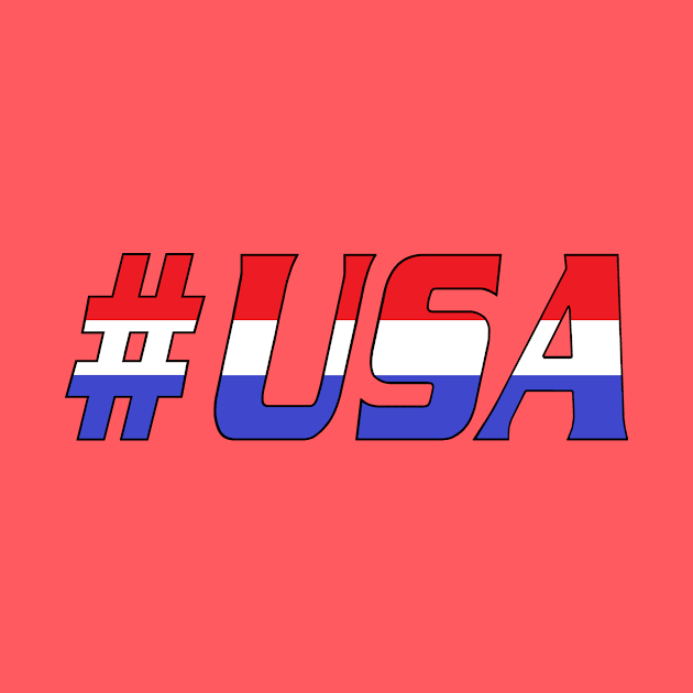 Hashtag USA Novelty by artbydesign