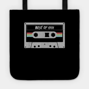 Cassette 39th birthday Gift Men Women Best of 1981 Tote