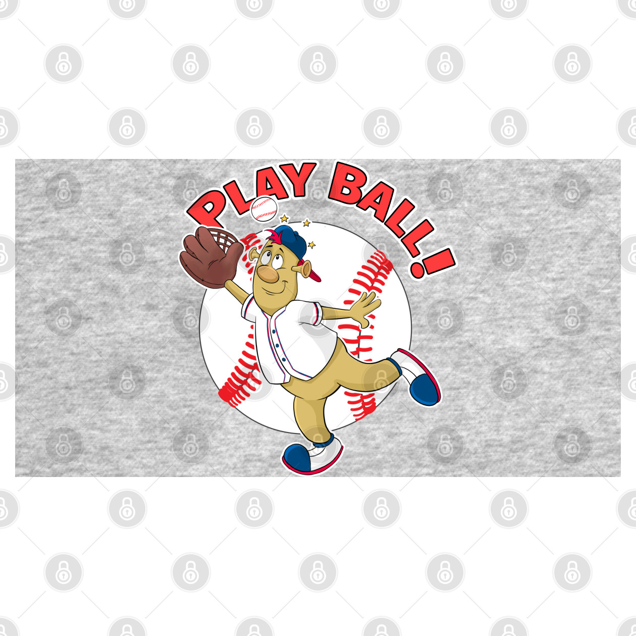 Gamas Threads Play Ball Braves Baseball Mascot Blooper Women's T-Shirt