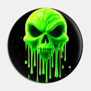 Gooey Green Alien Pin