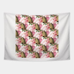 Honey Bee Neck Gator Floral Beekeeper Pattern Tapestry