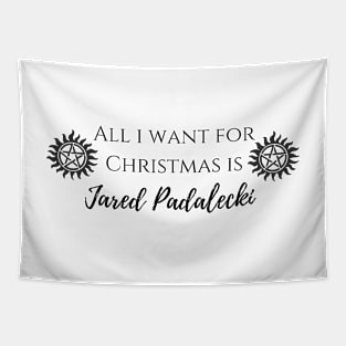 all i want for Christmas is Jared Padalecki Tapestry