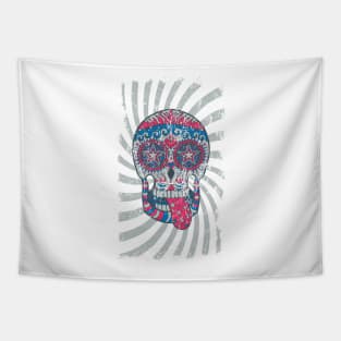 Hypnotic Skull Tapestry