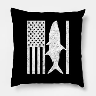 Tarpon Fishing American Flag Tarpon Fisher Pillow