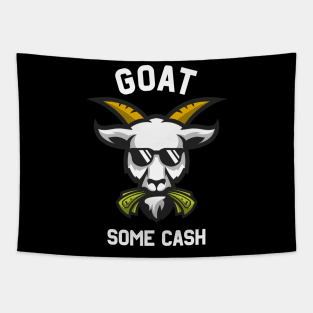 Goat Some Cash Funny Goat Billy Glasses With Money Tapestry