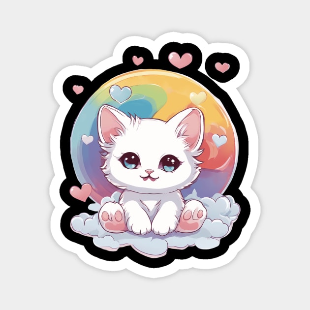 Fall in Love Baby Kitten Magnet by animegirlnft