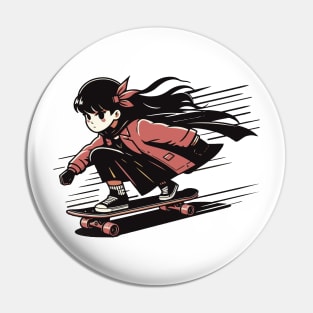 Japan Skater Girl Pin