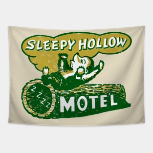 Retro Vintage Sleepy Hollow Motel Tapestry