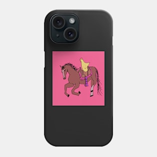 Chicken riding a horse Phone Case