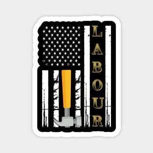 Labour Day 2021 American Flag Magnet