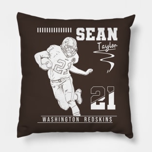 Sean taylor || White retro Pillow