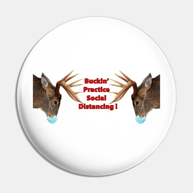 Buckin' Practice Social Distancing Pin by 1Artdude