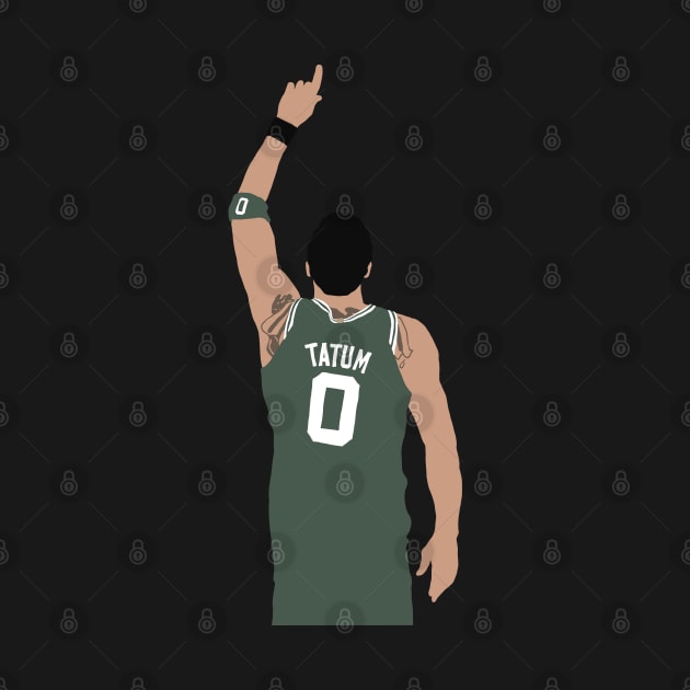 Jayson Tatum Pointing Up (Green) by rattraptees