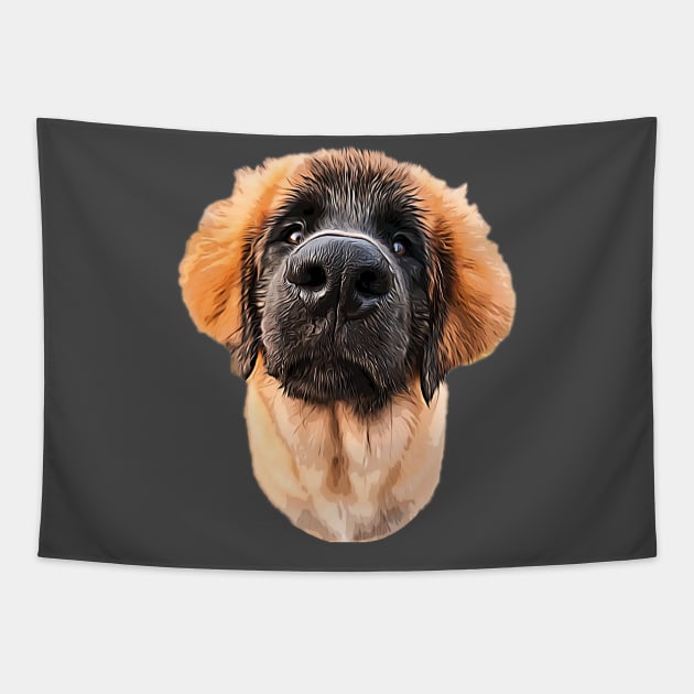 Leonberger Adorable Puppy Dog Tapestry by Elarex