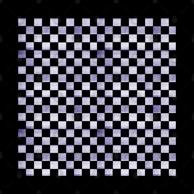 Black and Purple Checkered Wood Pattern by Lucy