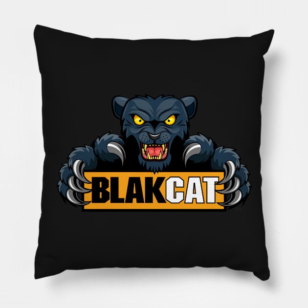 BLAKCAT Logo Pillow by GeeksterInk