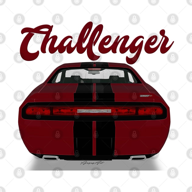 Challenger Srt-8 Bordeux Stripe Back by PjesusArt