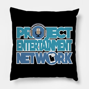 Project Entertainment Network Blue Logo Pillow