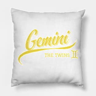 Gemini Retro Zodiac Pillow