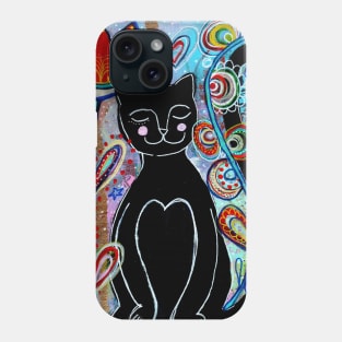 Black Cat Garden Phone Case