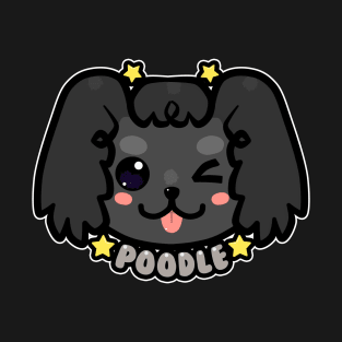 KAWAII Chibi Poodle Dog Face T-Shirt