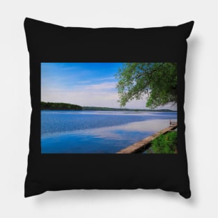 Blue sky over Rice Lake, Ontario Pillow