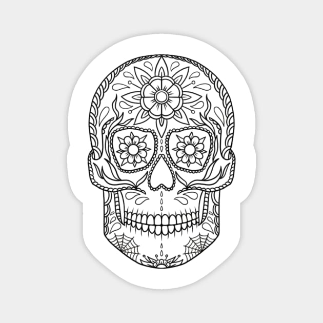 HomeSchoolTattoo SugarSkull Magnet by HomeSchoolTattoo