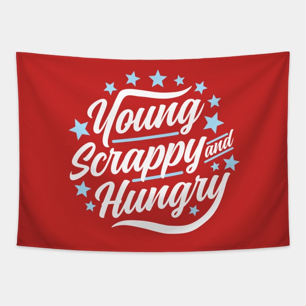 Young Scrappy and Hungry Tapestry by DetourShirts