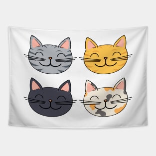 Smiling Cats Tapestry