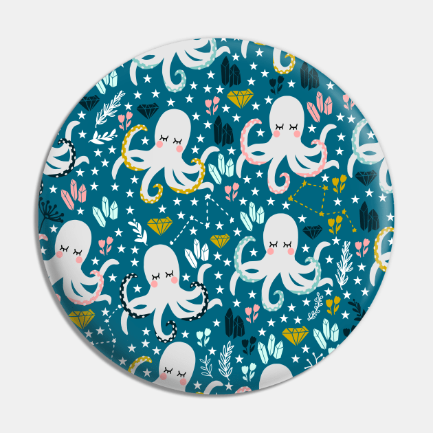 Cute Octopus Pin by kapotka