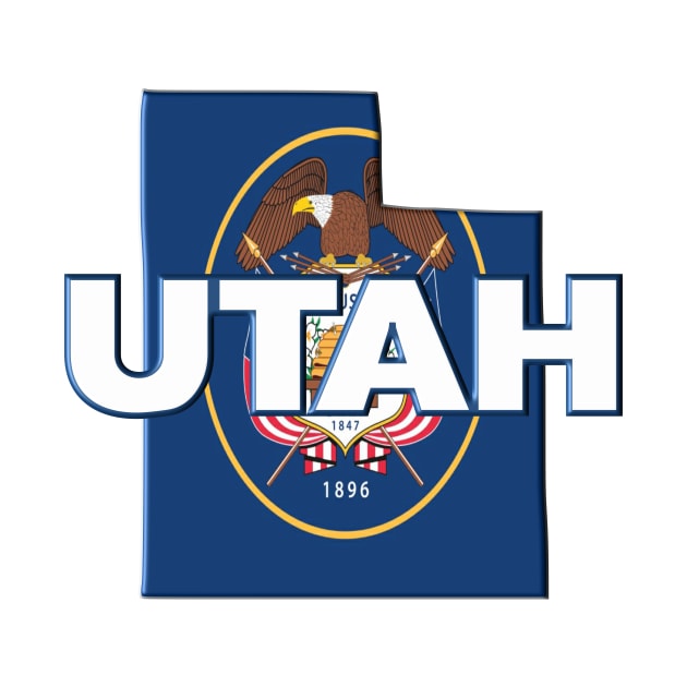 Utah Colored State by m2inspiration