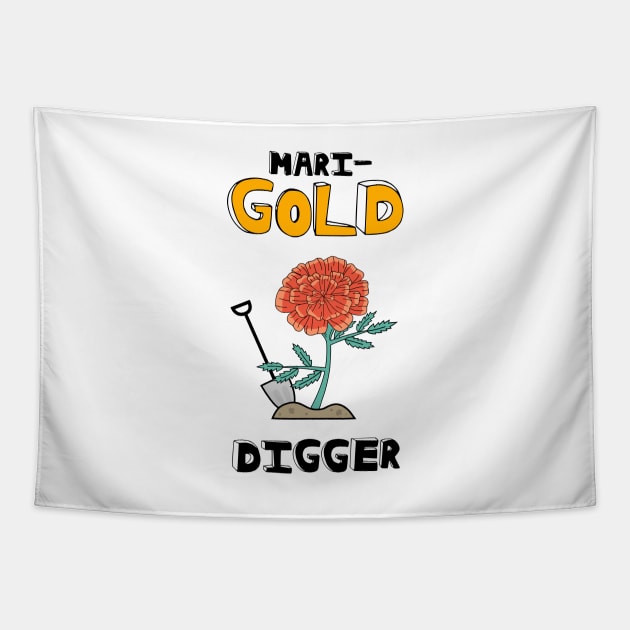 MariGOLD Digger Tapestry by Dry Heat Gardening