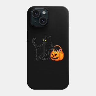 Black Cat Halloween Candy Pumpkin Bag Sweet Lollipop Funny Phone Case