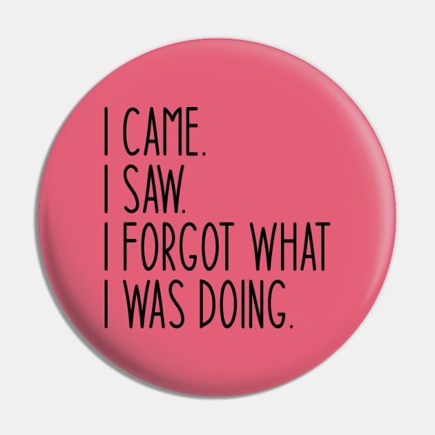 Funny I Came I Saw I Forgot What I Was Doing Shirt, Funny Shirt, Gift Shirt, Sarcastic Shirts, Amnesia Shirt, Shirts With Funny Sayings Pin by adil shop