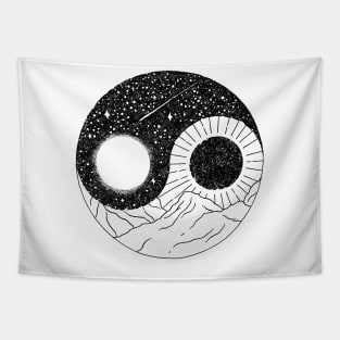 Sun and Moon Yin Yang Tapestry