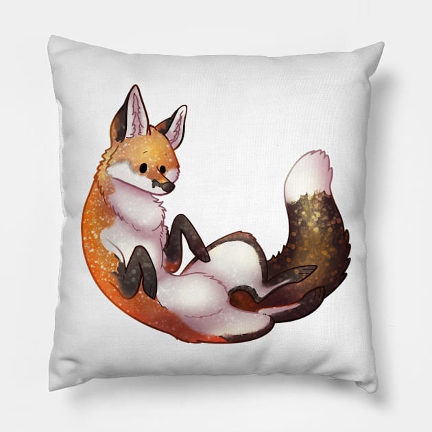 Cozy Red Fox Pillow by Phoenix Baldwin