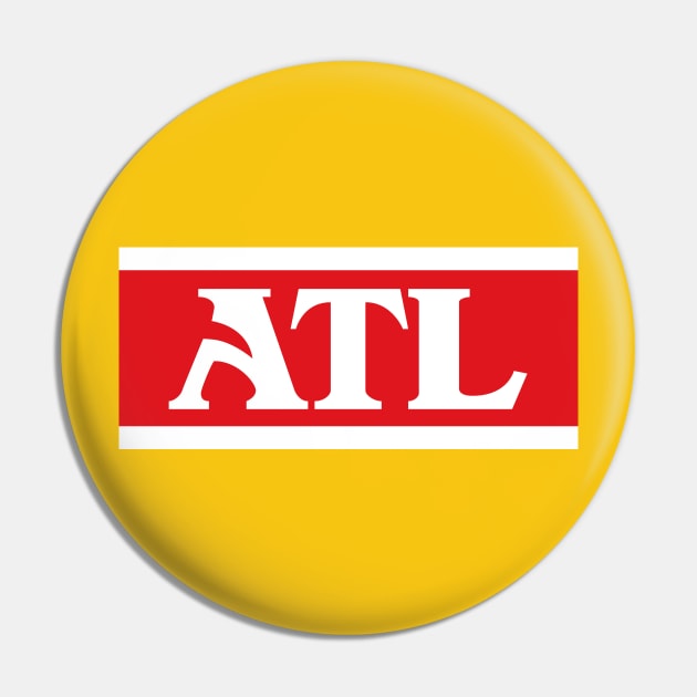 ATL Retro Font - Yellow Pin by KFig21