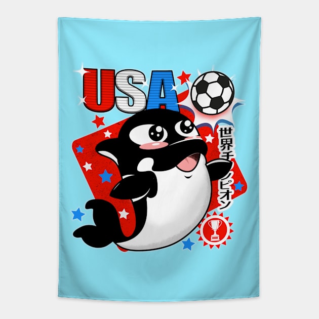 USA Soccer Champs Tapestry by PalmGallery