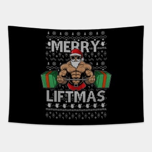 Merry Liftmas Christmas Xmas Fitmas Fitness Santa Holiday 7 Tapestry