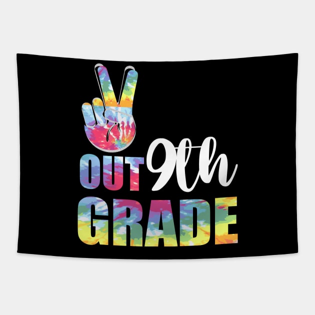 Peace out 9th grade end of school l. Last day of school. Summer break Tapestry by Prints by Hitz